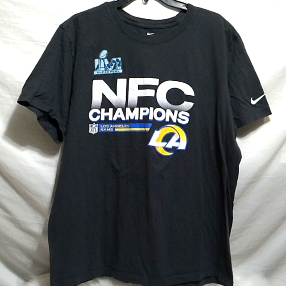 (D-11) Nike NFL NFC Champions Los Angeles Rams Super Bowl Tee Like New